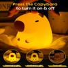 Amaredom Capybara Night Light, Cute Capybara Lamp, Silicone Dimmable Nursery Nightlight, Rechargeable LED Bedside Lamp with 20 Minutes Timer & Tap Control Baby Girls Women Bedrooms, Living Room view 3