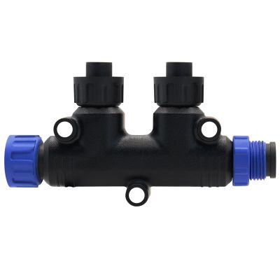 NMEA 2000 Dual Tee Connectors,NMEA 2000 T-Connector 2-Port MultiPort for Lowrance Simrad Garmin Dual Device,Marine Grade NMEA N2k Two Way Tee Connector