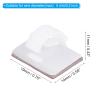 PATIKIL Cable Clips, 100pcs Adhesive Cable Clamp Clip Wire Holder Cord Management Organizer for Home Office Wall Desk Light TV PC Ethernet, White 14x19mm view 2