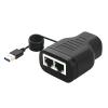 GRABLOOM 3-Way RJ45 Splitter Replacement RJ45 Ethernet Networking Splitter Adapter PC 1 to 2 Cable Extender Connector Rj45 1 Male to 2X Female LAN Ethernet Connector view 1