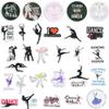 1Pack Multicolor Dance Water Bottle Stickers, Dancer Decals for Cars Laptop Wall Scrapbooking Cups Calendar Nails Ballet Stickers Planner Ballerina Sticker for Dance Party Birthday Favors Easy to Use view 3