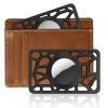 Glomora 2Pcs Air Tag Wallet Holder, Slim Card Hollowed Out Mesh Silicone Protective Air Tag Card Case for Purse Handbag Backpack view 3