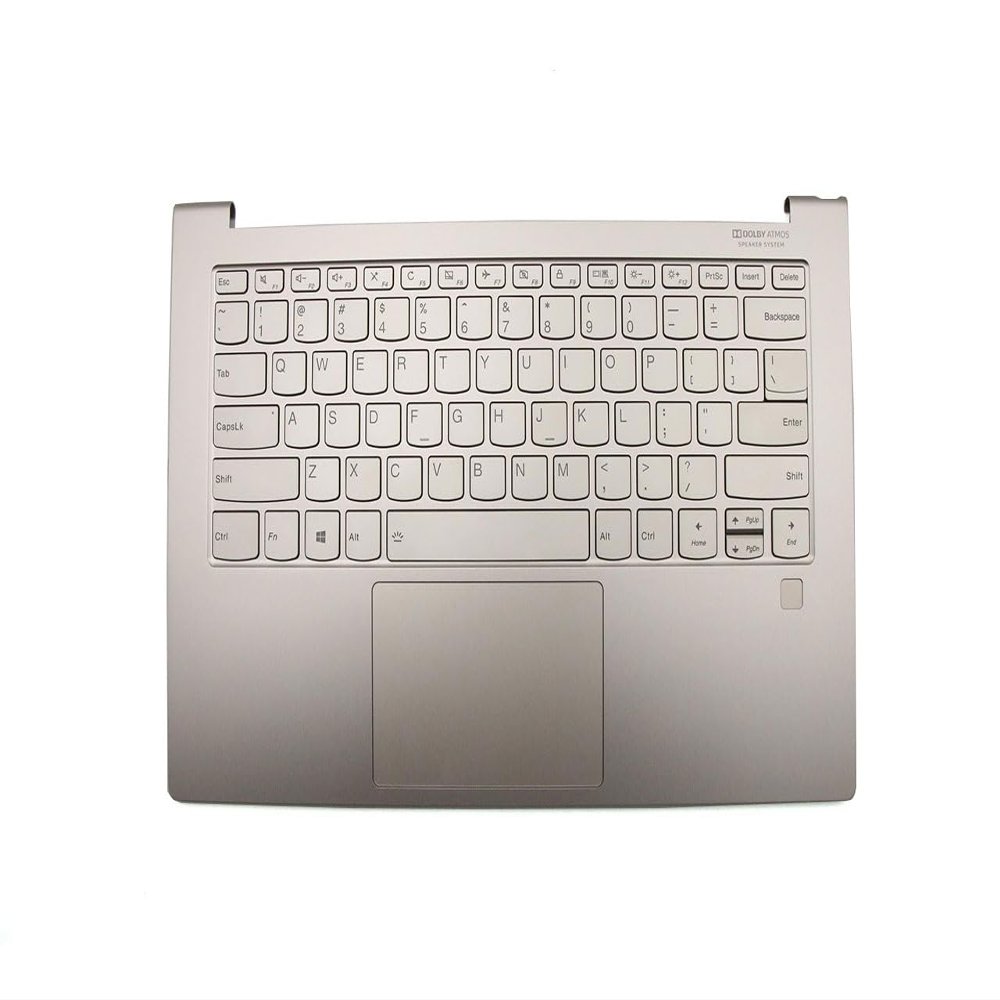 Bayjebu Parts for Lenovo ideapad Yoga C940-14IIL Palmrest Keyboard Bezel US Backlit Keyboard Gold 5CB0U44271