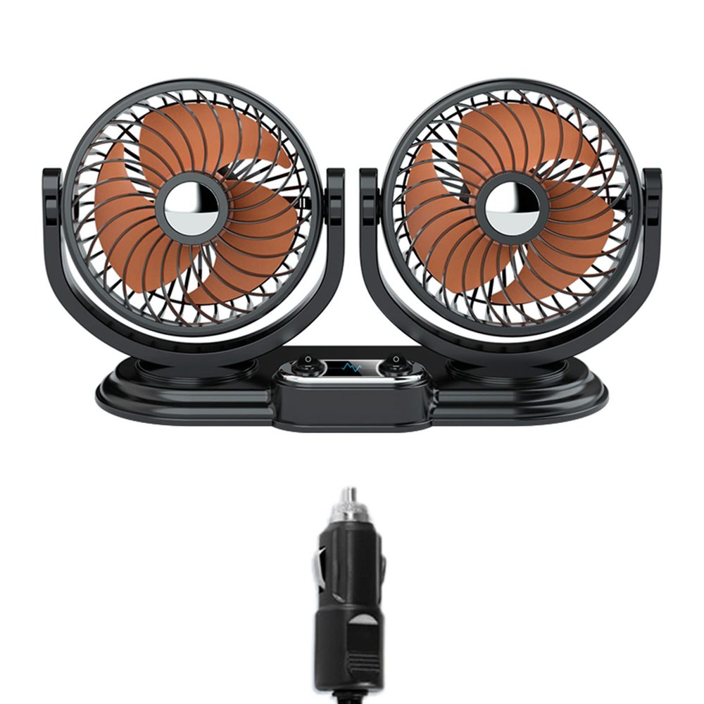 GRABLOOM USB 5V Portable for Head Car Fan Air Fan Car Air Conditioner Strong 360 Degree Car 2 Gears Ornaments Househo Car Fan 5v 12v 24v USB Cooling Fan with 360 Degree