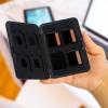 Aluminum Hard Wearing Memory Card Storage Box Anti Scratch Black Compact Design for Work Travel view 3
