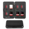 Aluminum Hard Wearing Memory Card Storage Box Anti Scratch Black Compact Design for Work Travel view 4