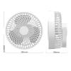 GRABLOOM Portable 6.5inch Camping Fan for W/LED Lamp Rechargeable Desk Fan Lightweight USB Powered Desk Fan for Outdoor Camping Desk Fan, Yellow view 4