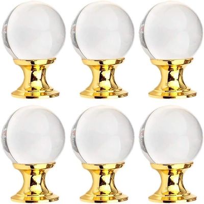 KnobsCabinet KnobsCrystal Cabinet Knobs Crystal Drawer Knobs,Dresser Knobs,6pcs Crystal Glass Knobs Smooth Pull Clear Round Handles for Drawer Cabinet Door Cupboard Kitchen Dresser Home Office DIY w