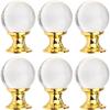 KnobsCabinet KnobsCrystal Cabinet Knobs Crystal Drawer Knobs,Dresser Knobs,6pcs Crystal Glass Knobs Smooth Pull Clear Round Handles for Drawer Cabinet Door Cupboard Kitchen Dresser Home Office DIY w view 1