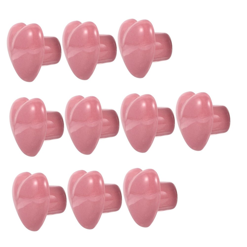 Homoyoyo 10pcs Decorative Drawer Knobs Heart Shape Cabinet Handles Wardrobe Pulls for Home Furniture