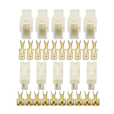 DLAHPJPT 5 Sets 2 Pin DJ7022-6.3-11/21 Electrical Wire Connectors Plug Male and Female Automobile Connector 2P