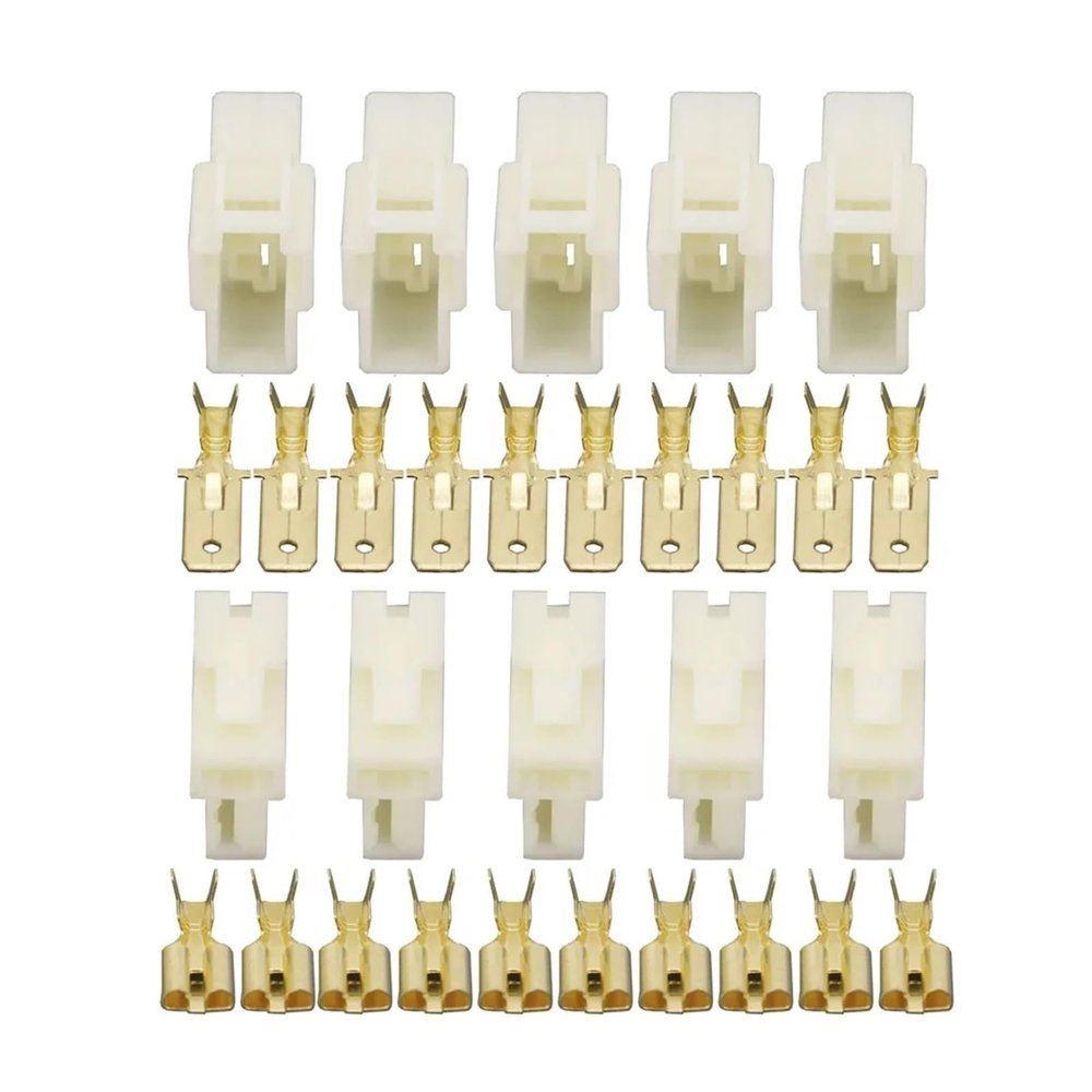DLAHPJPT 5 Sets 2 Pin DJ7022-6.3-11/21 Electrical Wire Connectors Plug Male and Female Automobile Connector 2P