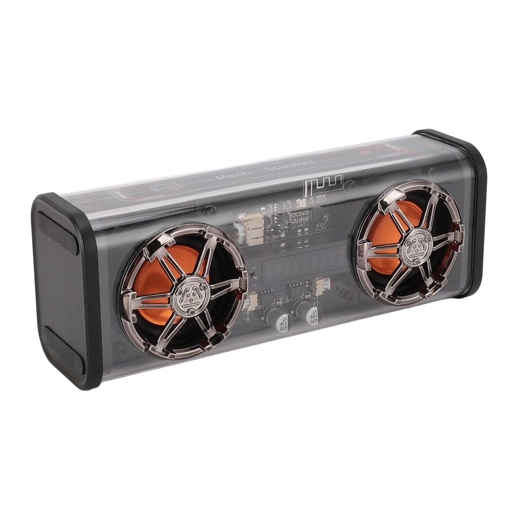 Bluetooth Speaker,HD Sound Transparent Speaker,Colorful Lights Portable Bluetooth 5.3 Speakers with Subwoofer for Home Party Travel(Black)