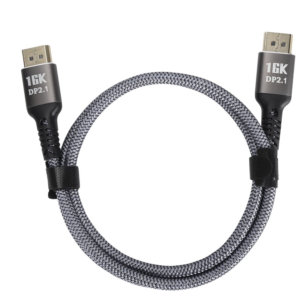 16K DisplayPort Cable,1M 40Gbps Dynamic HDR DP 2.1 Cable,High Speed Video Display Port Cord for FreeSync Gaming Display