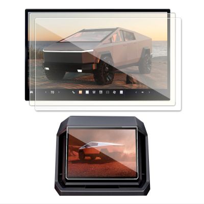 3Pcs Matte&HD EUEKY 2024 Tesla Cybertruck Screen Protector Compatible with Cybertruck Tesla 2024 Front & Back Screen Protector 18.5&9.4 Rear Seat Display Nav. Matte&HD&Rear Anti Glare/Anti Fingerprint
