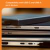WD 6TB My Passport Portable Hard Drive, Works with USB-C and USB-A, Windows PC, Mac, Chromebook, Gaming Consoles, and Mobile Devices, Backup Software and Password Protection - WDBY3J0060BGY-WESN view 4