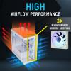 BitFenix CETO High Airflow PC Gaming Case White-Panoramic Tempered GlassReverse Connection Motherboard Compatible4xInfinity Mirroring ARGB Fans(3X Reverse)-360mm AIO/GPU 410mm Support view 4
