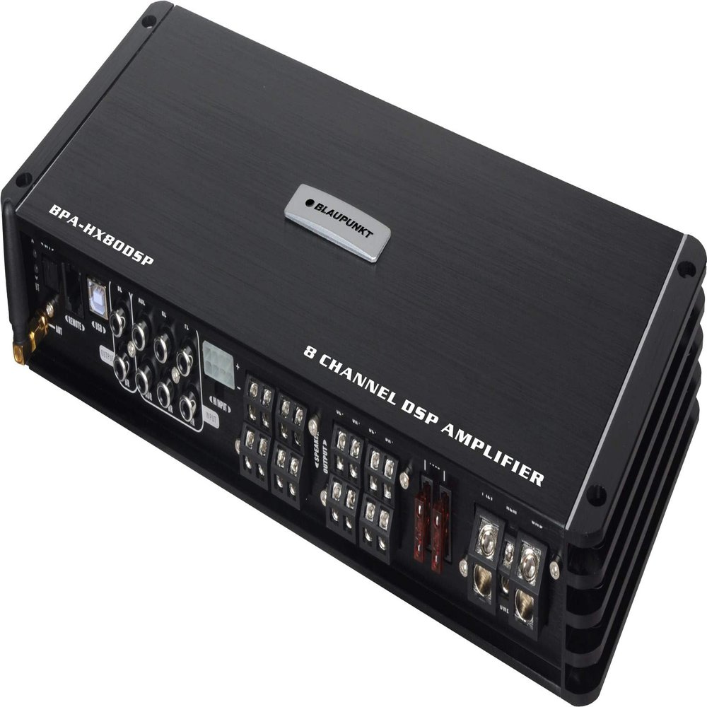 BLAUPUNKT BPA-HX80DSP 8 Channel Class D DSP Amplifier Car Audio Receiver System - Features Robust Power Output of C-Series Amplifiers