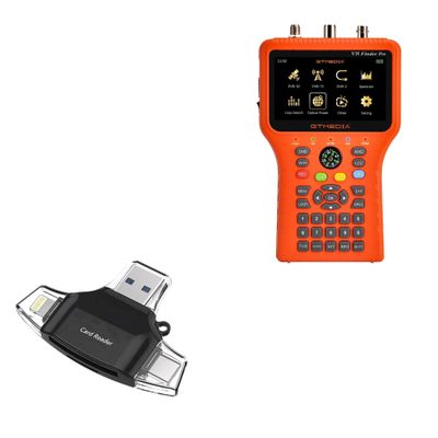 BoxWave Smart Gadget Compatible with GTMEDIA Finder Pro - AllReader SD Card Reader, microSD Card Reader SD Compact USB - Jet Black