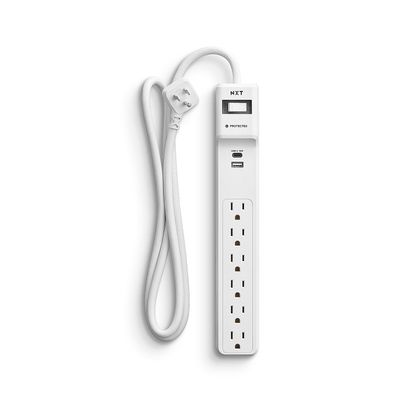 Staples NXT Technologies 6-Outlet Plus USB Surge Protector, 4-ft Cord, 1500 Joules (NX61426)