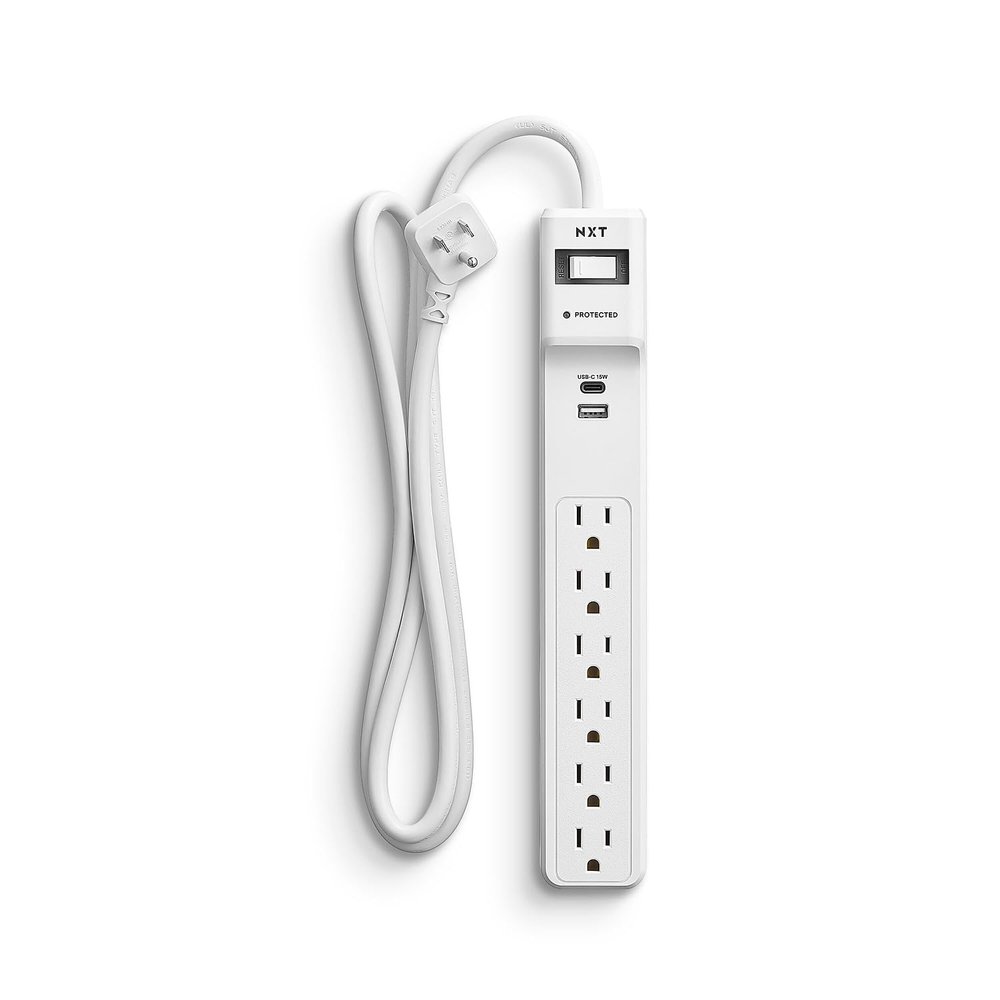 Staples NXT Technologies 6-Outlet Plus USB Surge Protector, 4-ft Cord, 1500 Joules (NX61426)