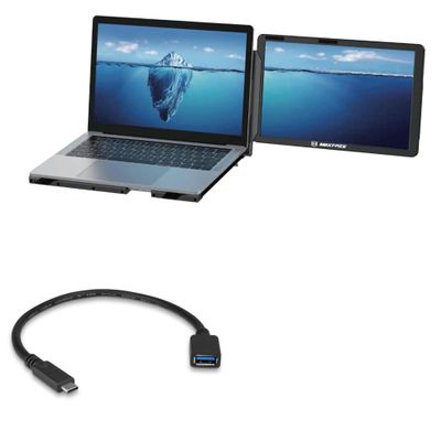 BoxWave Cable Compatible with Maxfree F1 (14 in) - USB Expansion Adapter, Add USB Connected Hardware to Your Phone