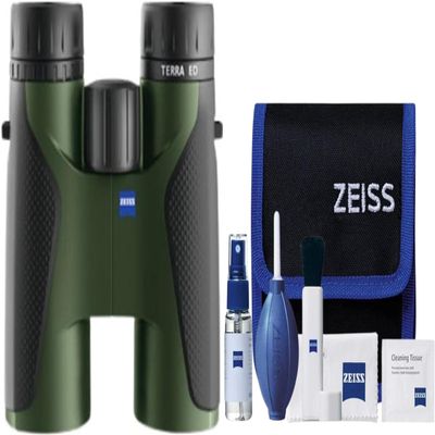 Zeiss 10x42 Terra ED Binoculars & Cleaning Kit Combo (Green)
