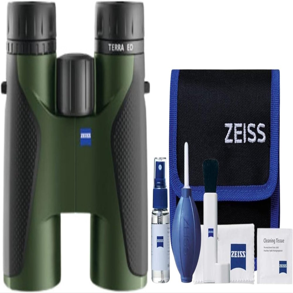 Zeiss 10x42 Terra ED Binoculars & Cleaning Kit Combo (Green)