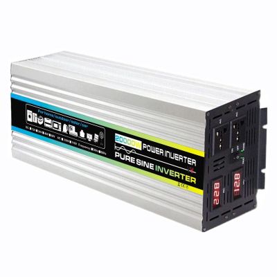 BLUPOWHT 15000-20000W Pure Sine Wave Power Inverter 12V/24V/48V/60V DC to 220V AC Car Plug Adapter Converter Multi-Protection and LED Display (Color : 20000w, Size : 12v-220v)
