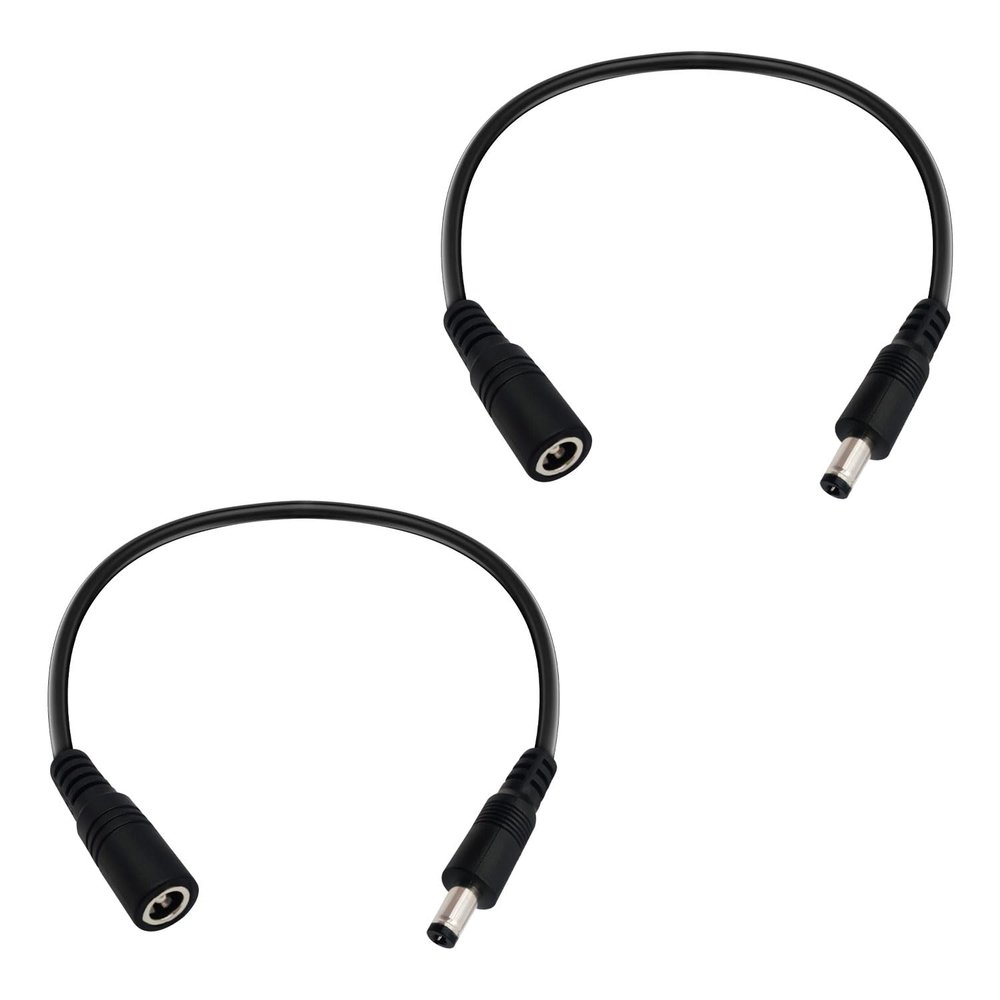 1FT DC Power Extension Cable 5.5mmx2.1mm 18AWG Male to Female 12V Extension Cable for CCTV Surveillance Camera Router LED Light Ba 2pcs