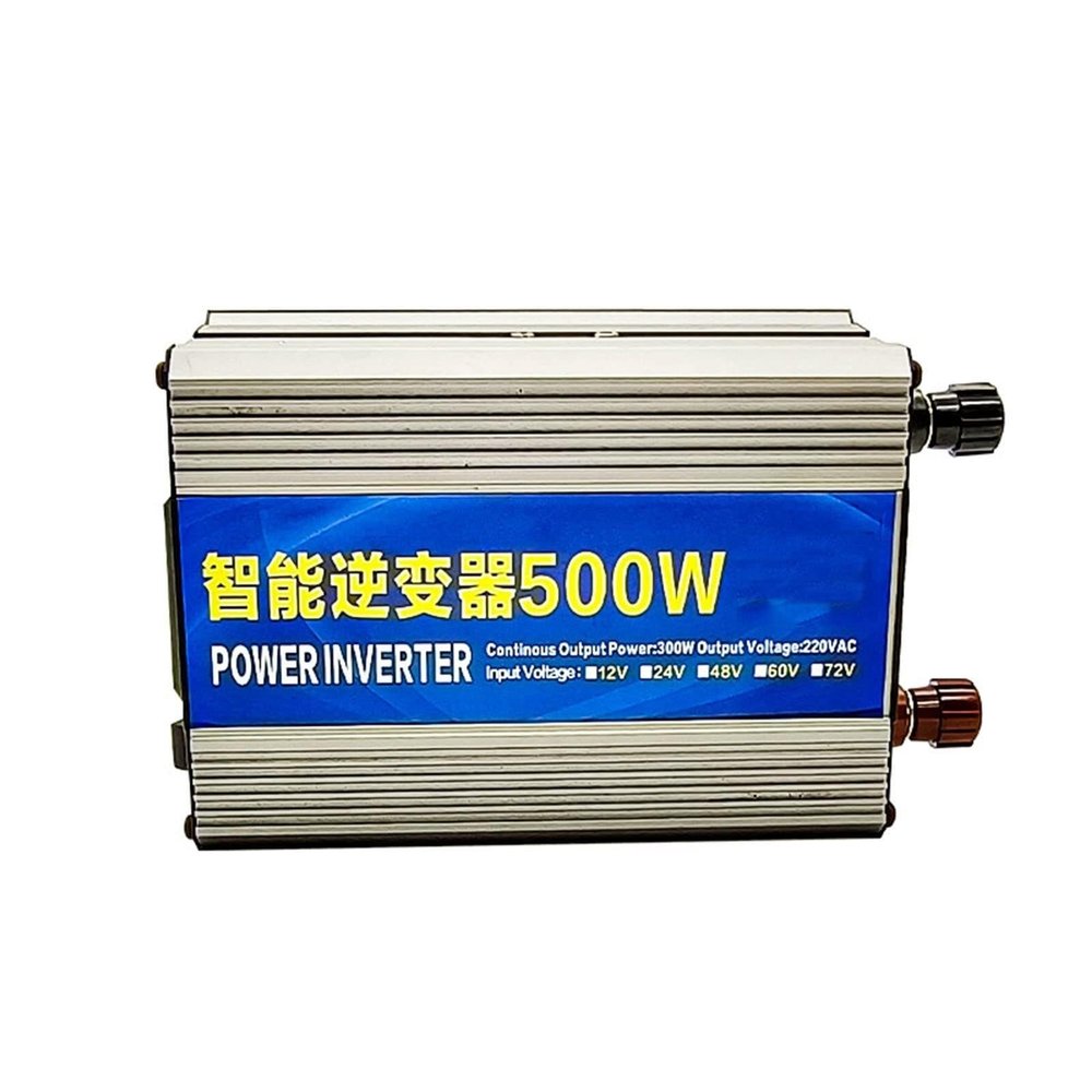 12V 24V 48V 60V 72V to 220V Power Converter 500W Home Sine Wave Inverter for Truck Vehicle Camping (Color : 500W, Size : 60V-220V)