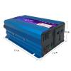 BLUPOWHT 1500W Car Inverter with 1 AC Socket DC 12V/24V/48V/60V to AC 220V Modified Sine Wave Inverter Power Converter with Multiple Protections (Color : 48V-220V) view 3