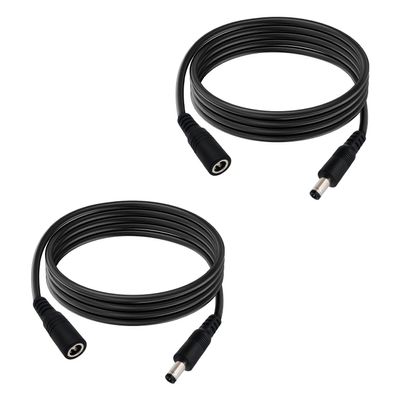 6.5FT DC Power Extension Cable 5.5mmx2.1mm 18AWG Male to Female 12V Extension Cable for CCTV Surveillance Camera Router LED Light Ba 2pcs