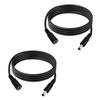 6.5FT DC Power Extension Cable 5.5mmx2.1mm 18AWG Male to Female 12V Extension Cable for CCTV Surveillance Camera Router LED Light Ba 2pcs view 1
