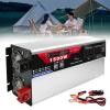 1000W 1500W 2000W 3000W Pure Sine Wave Inverter Power Converter,DC 12V/24V to AC 110V/220V with Remote Control LCD Display AC Outlets and 6 USB Port for Camping Outdoor Power Supply,24Vto220V-1500W ( view 1