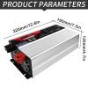 1000W 1500W 2000W 3000W Pure Sine Wave Inverter Power Converter,DC 12V/24V to AC 110V/220V with Remote Control LCD Display AC Outlets and 6 USB Port for Camping Outdoor Power Supply,24Vto220V-1500W ( view 4