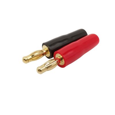 8Pcs/lot Gold-Plated 4mm Banana Plug Male Connector Solderless Screw Lock Audio Speaker Bananas Test Plug Wire Connectors