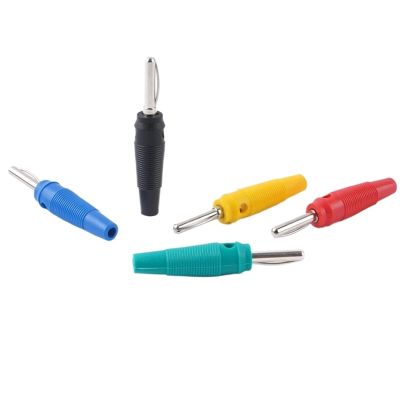 20Pcs Cross Plug Copper Solder-Free 4mm Banana Plug High-Current High-Voltage Bomb Stick Power Test Connector Solder-Free Wire (Color : Green, Size : 20PCS)