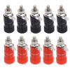 WUZDPRCJ 5Pcs 4mm Red&Black Banana Socket Binding Post Nut Banana Plug Jack Connector Nickel Plated (Color : 5Red 5Black) view 1