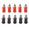 WUZDPRCJ 5Pcs 4mm Red&Black Banana Socket Binding Post Nut Banana Plug Jack Connector Nickel Plated (Color : 5Red 5Black) view 2