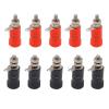WUZDPRCJ 5Pcs 4mm Red&Black Banana Socket Binding Post Nut Banana Plug Jack Connector Nickel Plated (Color : 5Red 5Black) view 3