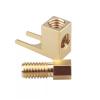 WUZDPRCJ 20pcs 4mm Banana Plug Socket Gold Plated Audio Speaker Adaptor Y-Type U-Shape Connector view 1