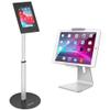 AboveTEK Anti Theft iPad Floor Stand, Robust Security Kiosk POS Tablet Stand Bundle with Desktop Kiosk POS Stand for 7-13 inch iPad Pro Air Mini Galaxy Tab Nexus view 1