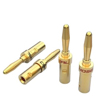 20PCS 4mm Banana Plug with Gold-Plated Connector and Screw Lock Welding-Free, Suitable for Speaker and Amplifier Connections (Color : Ix20(no Coating), Size : 1Lot(20PCS))