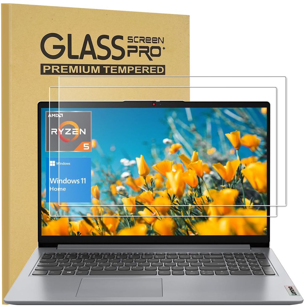 2 Pack 9H Tempered Glass Screen Protector for Lenovo Laptops 15.6-Inch | Compatible with Lenovo LOQ 15Lenovo V15Lenovo Legion 15 IdeaPad 3/3i/5/5i/1/1i 15ThinkBook 15ThinkPad 15.6-Inch Laptops