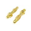 WUZDPRCJ 10pcs Copper Thread 4mm Banana Plug for Panel Mount M4 Bolt Fitted Uninsulated Plugs Adaptor Connector Length 25.5mm view 1