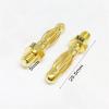 WUZDPRCJ 10pcs Copper Thread 4mm Banana Plug for Panel Mount M4 Bolt Fitted Uninsulated Plugs Adaptor Connector Length 25.5mm view 2