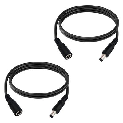3.3FT DC Power Extension Cable 5.5mmx2.1mm 18AWG Male to Female 12V Extension Cable for CCTV Surveillance Camera Router LED Light Ba 2pcs