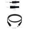 3.3FT DC Power Extension Cable 5.5mmx2.1mm 18AWG Male to Female 12V Extension Cable for CCTV Surveillance Camera Router LED Light Ba 2pcs view 2