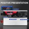 Pure Sine Wave Power Inverter DC12V/24V to AC120V/220V with 2 AC Outlets,with Remote Control 6 USB and LED Display 1000W 1500W 2000W 3000W,for Truck RV and Emergency,12Vto110V-1500W (Color : 12Vto110 view 3